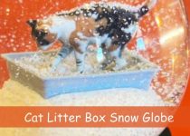 Cat Litter Box Snow Globe